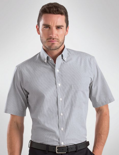 Style 457 Grey - Mens Short Sleeve Multi Check - John Kevin | Business ...